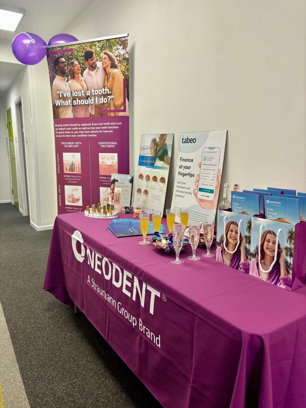 Dental implant information, finance details and goody bags at a previous Shenstone Dental Centre open day